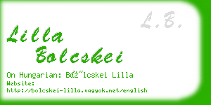 lilla bolcskei business card